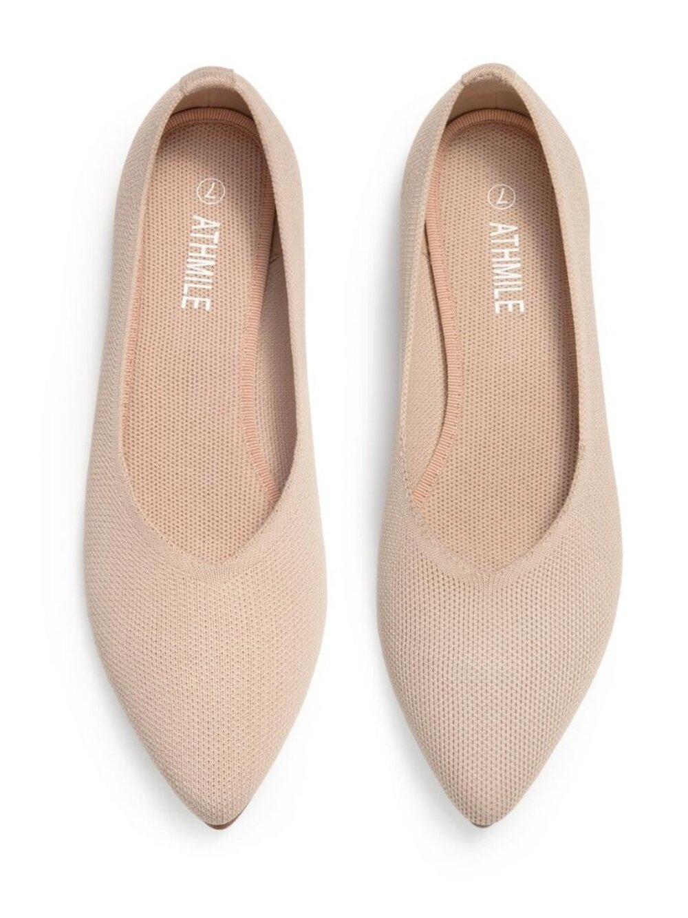 Pointed Toe Flats for Women Comfortable Knit Ballet Flats Shoes